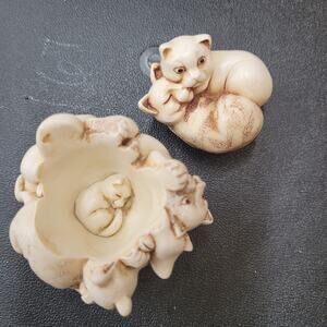 Bundle of Cats Round Midnight from Harmony House, Trinket Box